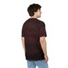 Dark brown and black distressed textures cover this 3D graphic t-shirt, featuring creeping vines and glowing-eyed bats.