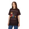 Cute devil girl, RIP tombstone, and jack-o'-lanterns graphic t-shirt with text "Just Hanging Out With My Goul-Friends."