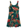 Stylish Koi Fish Skater Dress, All Over Print T-Shirt Dress, Japanese Art Fish Dress, AOP Koi Dress for Women – soft and breezy skater dress
