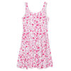 Pink and white giraffe print all over print skater dress featuring a seamless wrap around graphic.