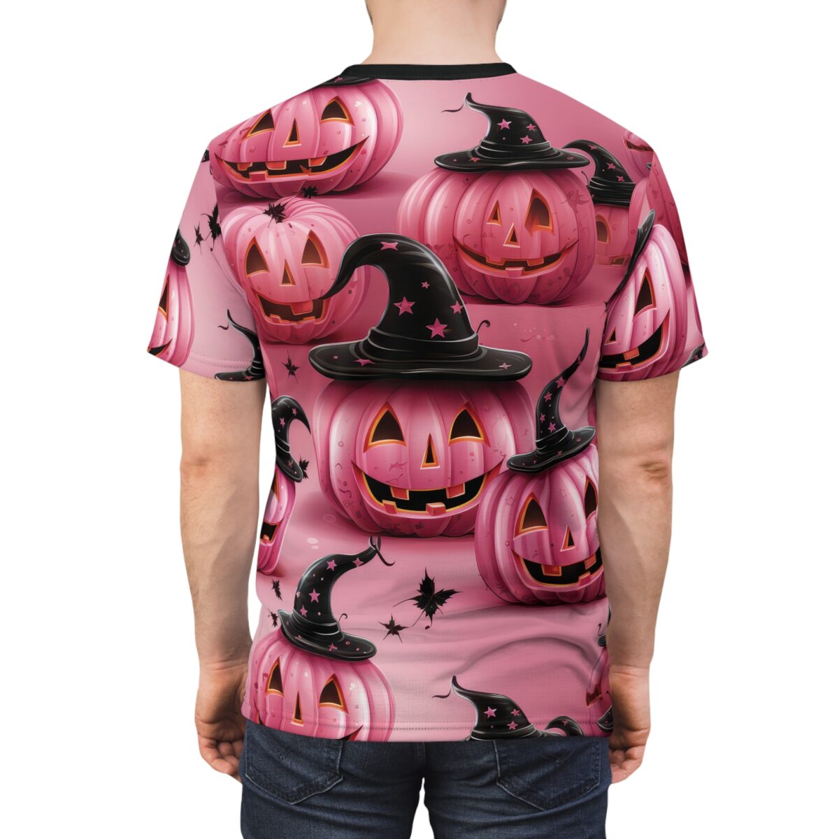 Halloween Pumpkin Spell Unisex All Over Print T-Shirt - Spooky Fun Cut / Sew T-Shirt - Image 2
