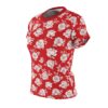 Red Floral All-Over Print Women's Tee – Vintage White Roses Pattern