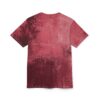 The all over print t-shirt features a rich red abstract brushstroke pattern. This seamless print tee uses bold strokes and varying textures.