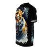 Roaring tiger head graphic all over print sublimation tee with grunge texture detail.