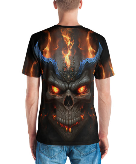 Skull And Flames Horror Uni-Sex Graphic T-Shirt
