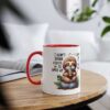 Funny sloth holding coffee mug, text reads 'I don't drink coffee to wake up, I wake up to drink coffee.' Perfect for coffee lovers.