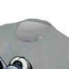Light grey all over print sublimation t-shirt, detailed astronaut helmet graphic, subtle distressed texture background, crewneck design, wrap around graphic.