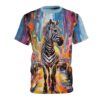 Vibrant Vibrant Zebra Art Unisex Tee - Colorful Street Scene Shirt – eye-catching full print casual top
