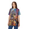 Vibrant Vibrant Zebra Art Unisex Tee - Colorful Street Scene Shirt – eye-catching full print casual top