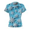 Women’s Snowflake All Over Print Tee - Winter Graphic Top for Cozy Style