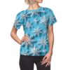 Women’s Snowflake All Over Print Tee - Winter Graphic Top for Cozy Style