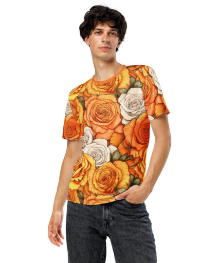 Yellow And Orange Roses Uni-Sex All Over T-Shirt #1