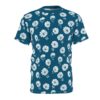 Bold Indigo Shibori Floral All-Over Print Tee – high-quality graphic streetwear t-shirt