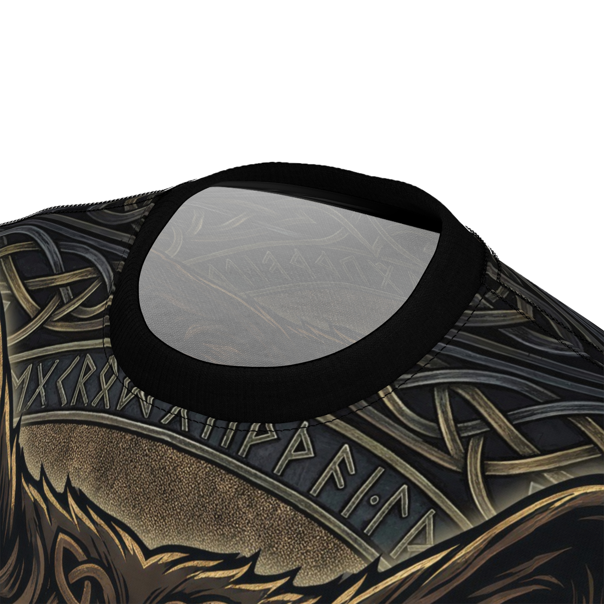 Premium Viking Wolf All-Over Print Tee — Norse Rune Fierce Wolf Graphic Shirt – soft all-over print unisex tee