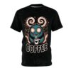 Coffee Monster Unisex Tee - Fun AOP Graphic T-Shirt for Coffee Lovers 2 - Toastedstyles.com All Over Print T-Shirts