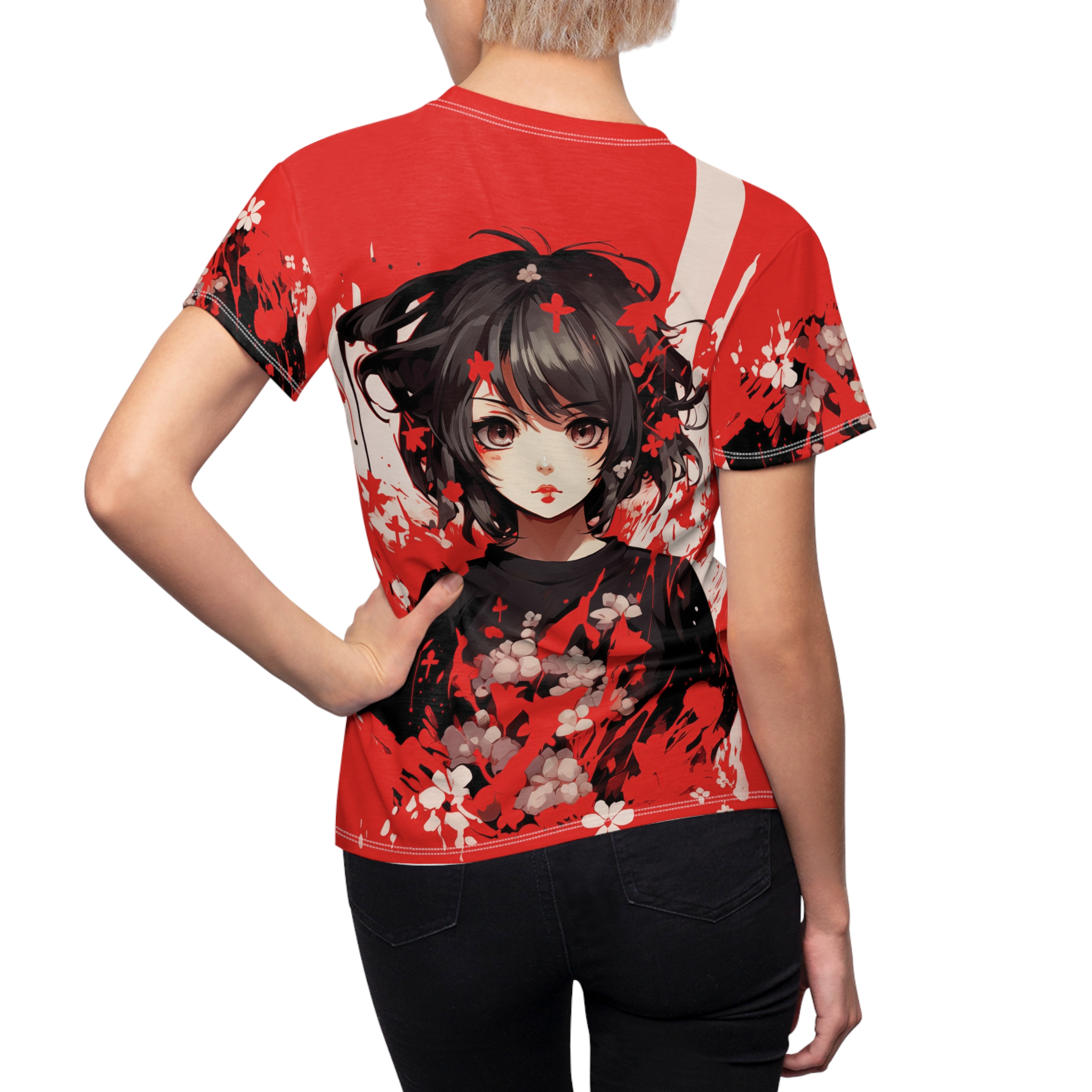 Manga / Anime Uni-Sex Otaku Red Graphic T-Shirt
