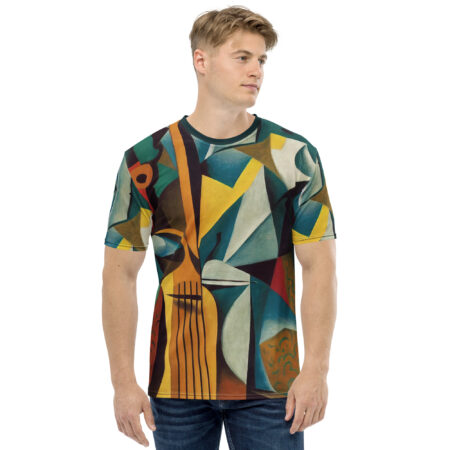 Vibrant Abstract Picasso Style All Over Print T-Shirt – eye-catching full print casual top