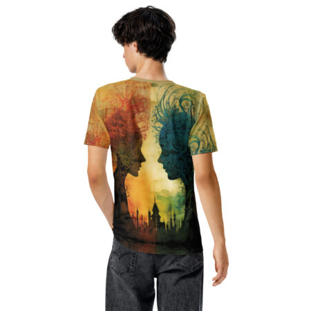 Stylish Abstract Surreal Colorful Silhouette All Over Print T-Shirt – durable everyday unisex apparel