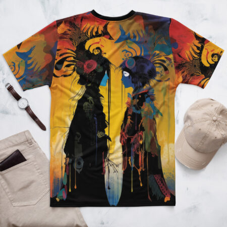 Bold Abstract Surreal Colorful Silhouette People All Over Print – high-quality graphic streetwear t-shirt