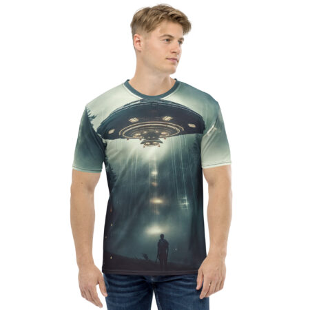 Premium Alien Abduction All Over Print Uni-Sex T-Shirt – soft all-over print unisex tee