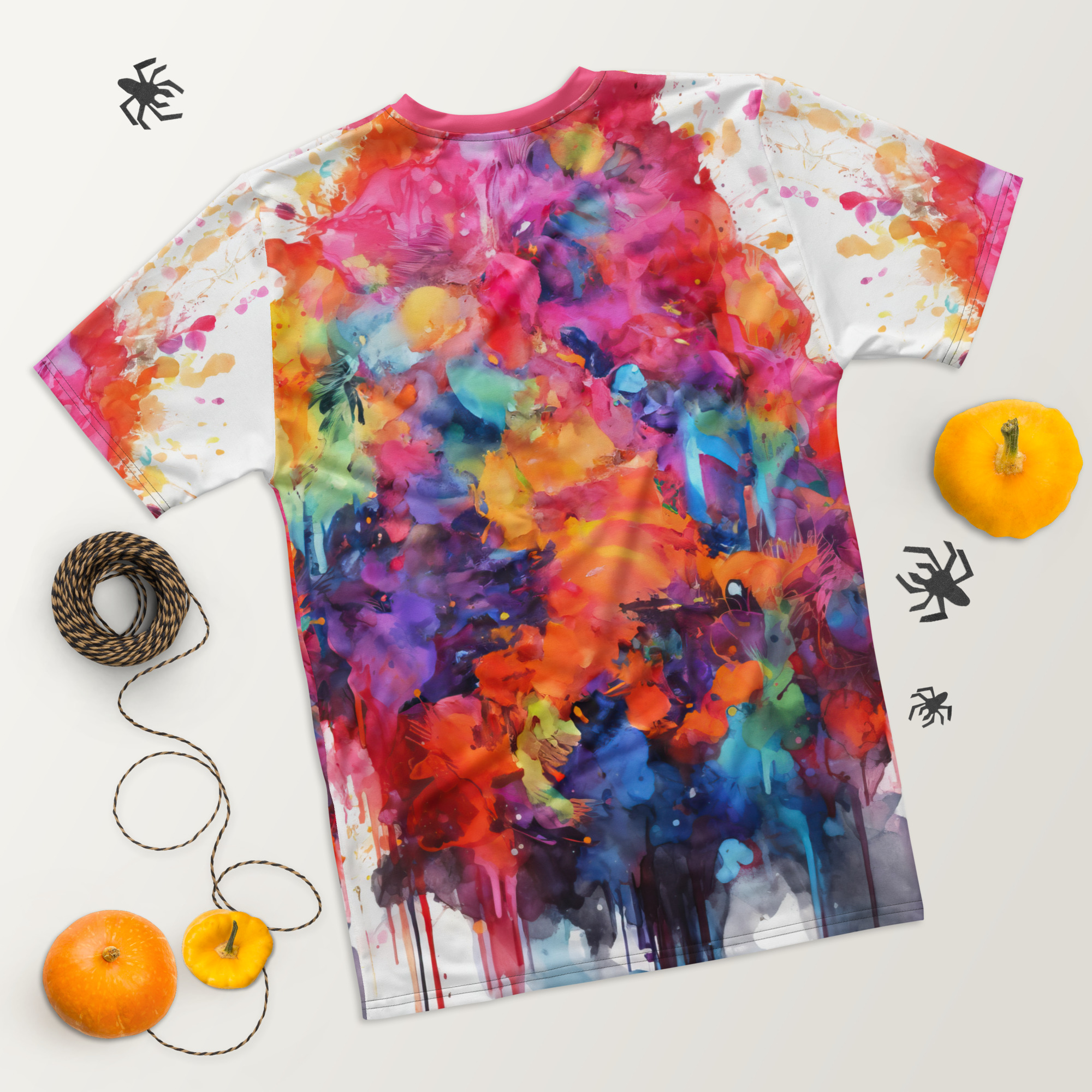 Abstract Splash Gorilla Ape Uni-Sex All Over Print T-Shirt #4 - Image 2