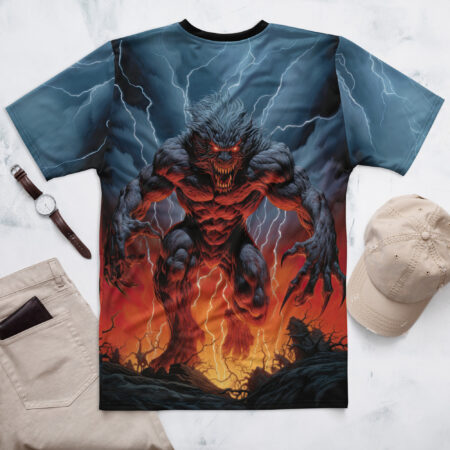 Bold Scary Wolf Style Monster Uni-Sex T-Shirt – high-quality graphic streetwear t-shirt