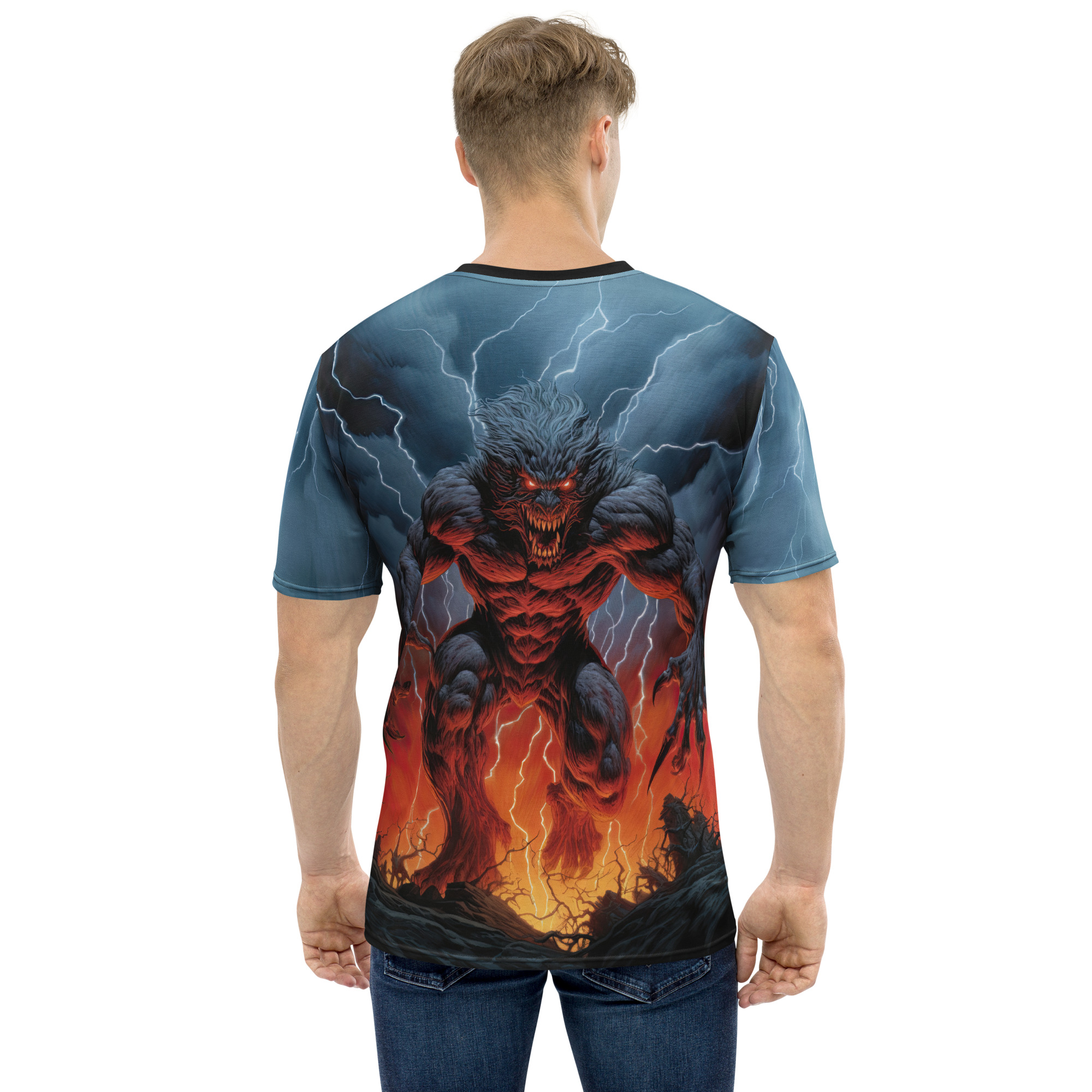 Scary Wolf Style Monster Uni-Sex T-Shirt - Toastedstyles.com All Over Print T-Shirts
