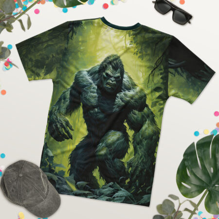 Vibrant Green Scary Monster Uni Sex T-Shirt – eye-catching full print casual top