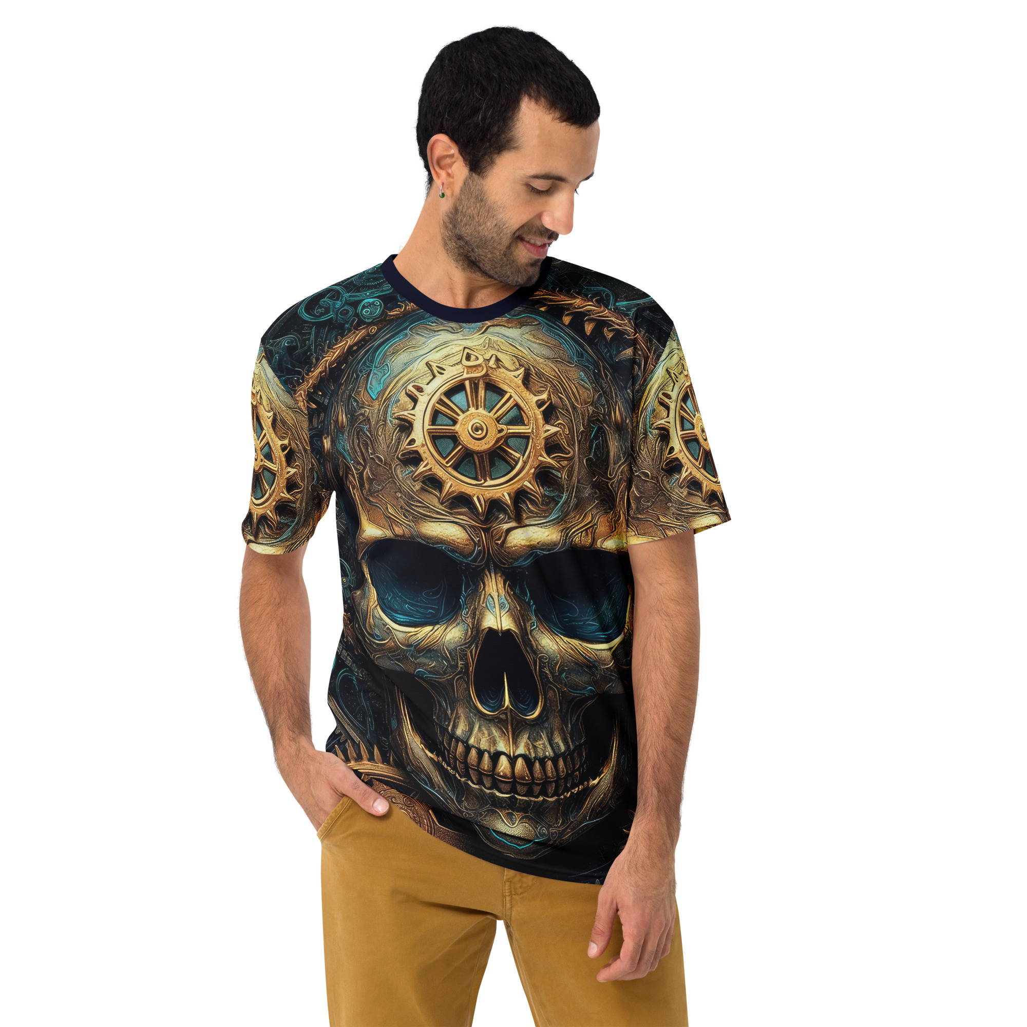 Steampunk Skull All Over Print Uni-Sex T-Shirt 2