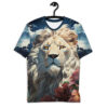 Premium Lion and Flowers Uni-Sex T-Shirt – soft all-over print unisex tee