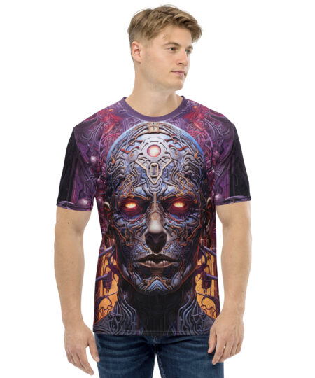 Biomechanical Abstract Cyborg All Over Print Uni-Sex Graphic T-Shirt