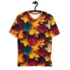 Vibrant Autumn Colorful Leaves V3 Uni-Sex T-Shirt – eye-catching full print casual top