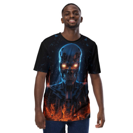 Premium Robot Skeleton Uni-Sex All Over Print T-Shirt – soft all-over print unisex tee