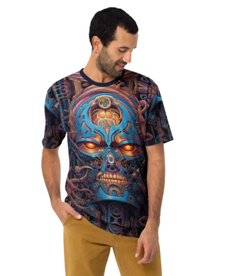 Dynamic Biomechanical Skull #4 All Over Print Uni-Sex T-Shirt