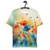 Watercolor Flowers Poppies All Over Print T-Shirt - Toastedstyles.com All Over Print T-Shirts