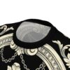 Black and cream baroque scrollwork and chain motifs cover this all over print t-shirt.
