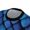 Deep blue scales cover this all over print apparel, detailed with intricate vein-like textures and dark shadows.