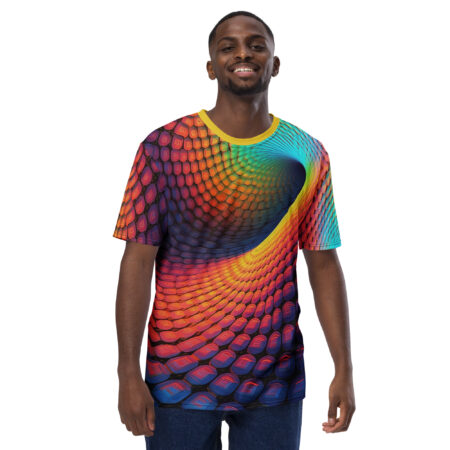 Bold Colorful Spiral Vortex All Over Print Uni-Sex T-Shirt – high-quality graphic streetwear t-shirt