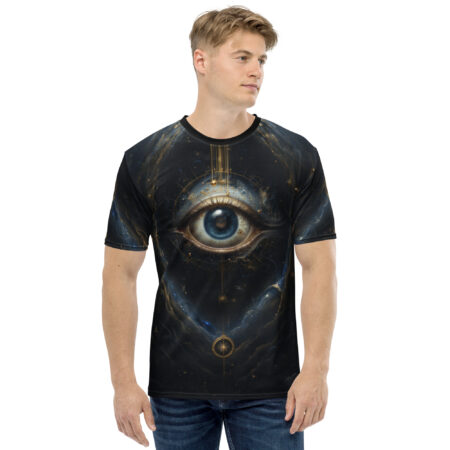 Vibrant Cosmic Eye All Over Print Uni-Sex T-Shirt – eye-catching full print casual top