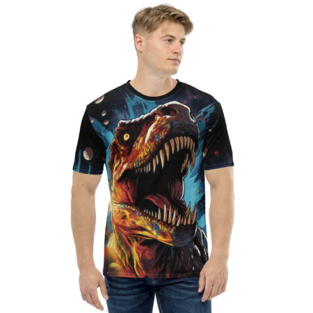 Stylish Dinosaur Abstract Painting Uni-Sex T-Shirt – durable everyday unisex apparel