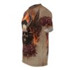 Stylish Flaming Horned Skull Tee — Gothic Skull & Roses All-Over Print – durable everyday unisex apparel