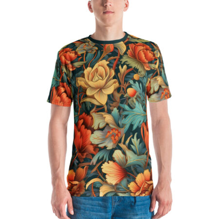 Comfortable Floral Pattern Uni-Sex All Over Print T-Shirt – breathable cotton all-over design