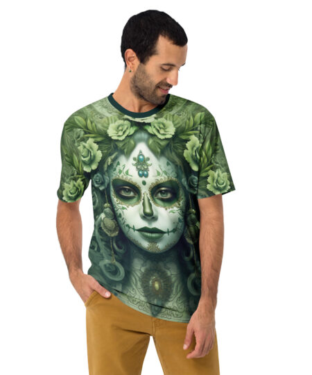 La Catrina Green Tone All Over Print Uni-Sex T-Shirt v2