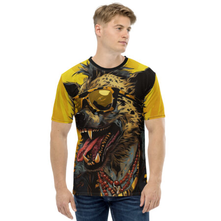 Vibrant Laughing Hyena Uni-Sex T-Shirt – eye-catching full print casual top
