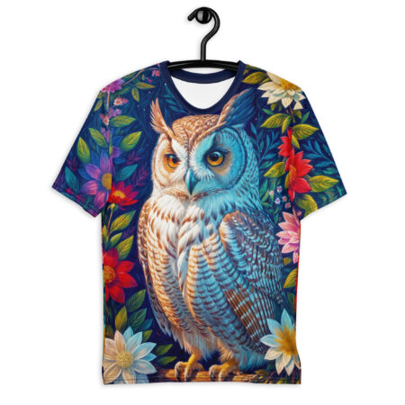 Premium Owl And Flowers Uni-Sex All Print T-Shirt – soft all-over print unisex tee