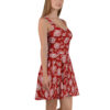 Stylish Red Flower Skater Dress - Floral Pattern – soft and breezy skater dress
