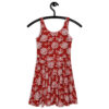 Stylish Red Flower Skater Dress - Floral Pattern – soft and breezy skater dress