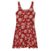 Stylish Red Flower Skater Dress - Floral Pattern – soft and breezy skater dress