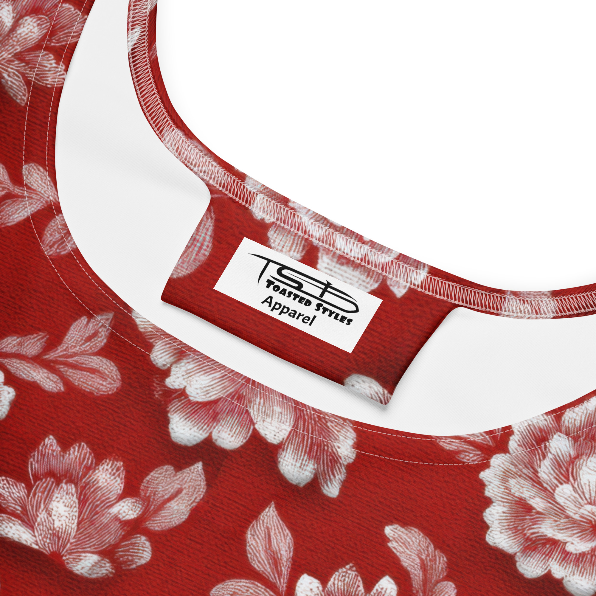 Stylish Red Flower Skater Dress - Floral Pattern – soft and breezy skater dress