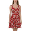 Stylish Red Flower Skater Dress - Floral Pattern – soft and breezy skater dress
